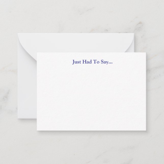 Carte De Correspondance Juste Dire... (Devant)