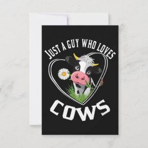 Carte De Correspondance Juste un gars qui aime les vaches, l'amant de la v