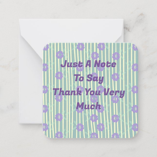Carte De Correspondance Juste un mot pour dire merci (Devant)