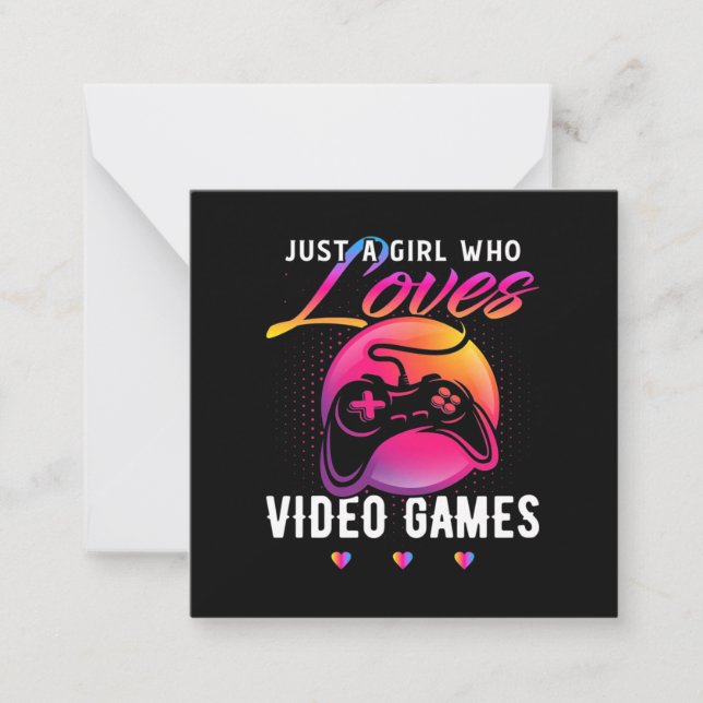 Carte De Correspondance Juste Une Fille Qui Aime Le Jeu Vidéo (Devant)
