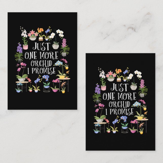 Carte De Correspondance Juste une orchidée de plus, je promets (Devant / Derrière)