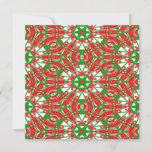 Carte De Correspondance Kaleidoscopes Rouges, Blancs et Verts