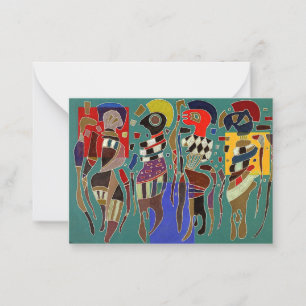 Carte De Correspondance Kandinsky - 4 chiffres sur 3 carrés