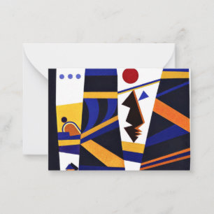 Carte De Correspondance Kandinsky - OEuvre abstraite reliante et colorée