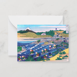 Carte De Correspondance Katsushika Hokusai - Fuji from Kanaya on Tokaido