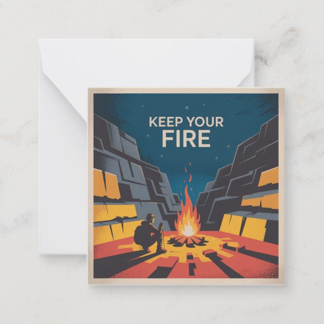 Carte De Correspondance Keep Your Fire (Devant)