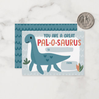 Carte De Correspondance Kids Dinosaur Classroom Valentine's Day Card