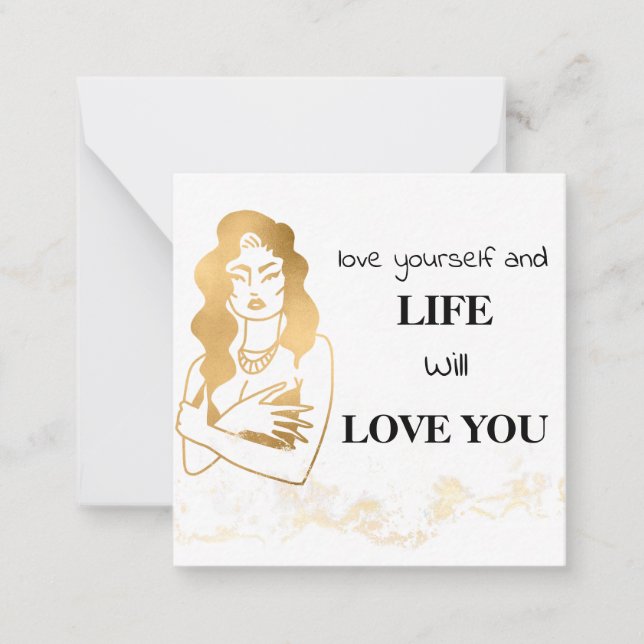 Carte De Correspondance *~ Kindness LOVE SELF Forward AP62 Note Card (Devant)