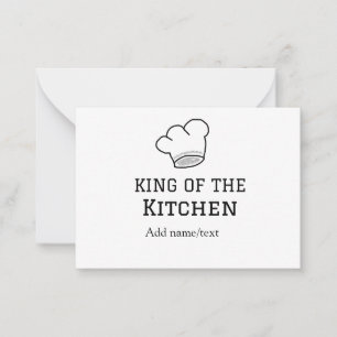 Carte De Correspondance King of the cuisine chef cuisine ajouter nom couro