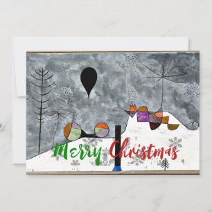 Carte De Correspondance Klee - Peinture d'hiver, vœux de Noël
