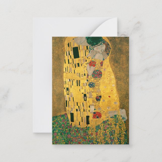 Carte De Correspondance Klimt // La peinture de baiser (Devant)