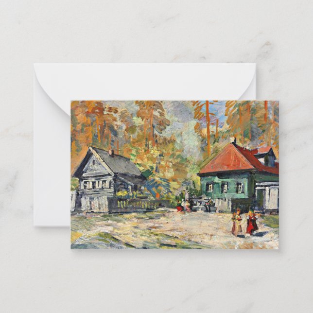 Carte De Correspondance Korovin - Automne dans un village russe (Devant)