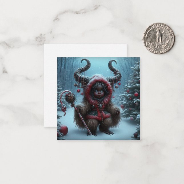 Carte De Correspondance Krampus de Noël (Devant/Arrière en situation)