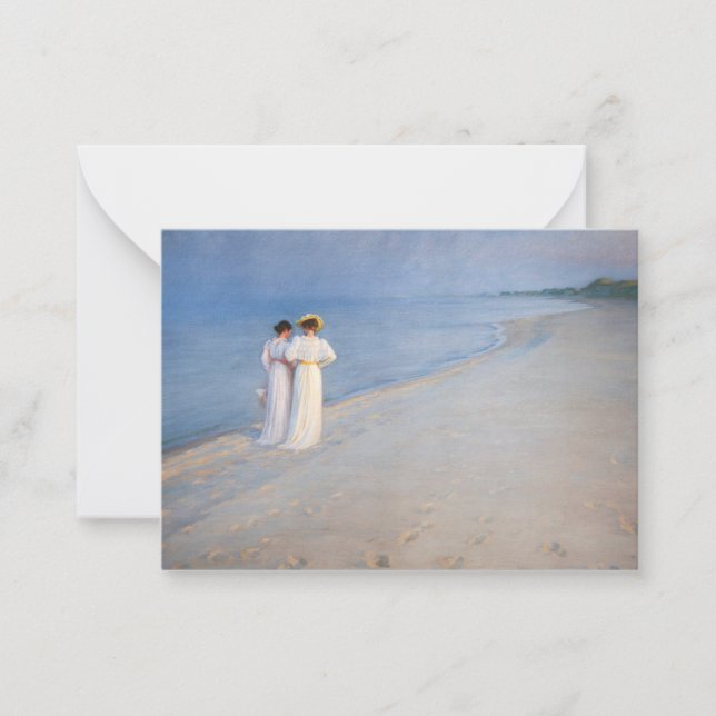 Carte De Correspondance Kroyer - Soirée d'été sur Skagen Beach (Devant)