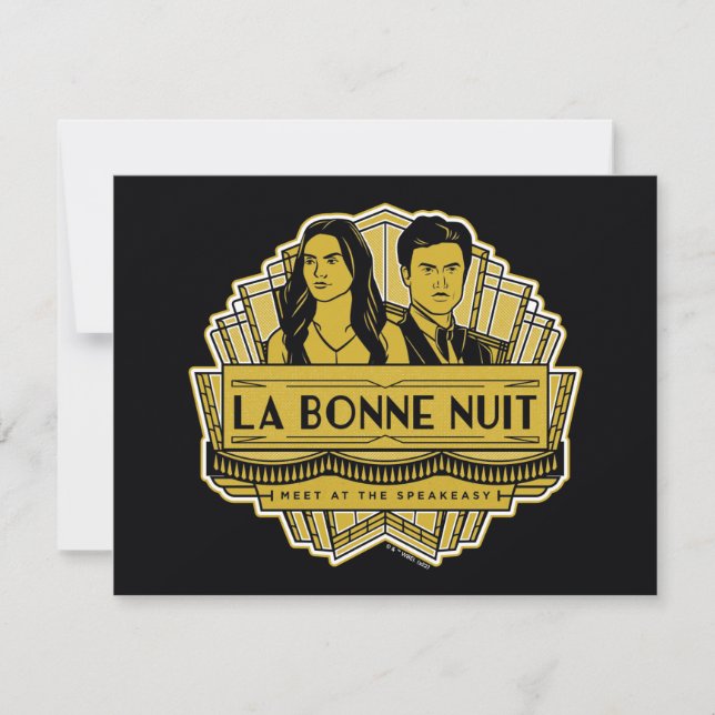Carte De Correspondance La Bonne Nuit - Rencontre À La Speakeasy (Devant)