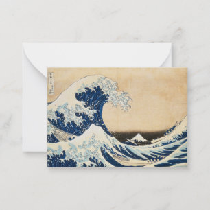Carte De Correspondance La Grande Vague au large de Kanagawa par Hokusai