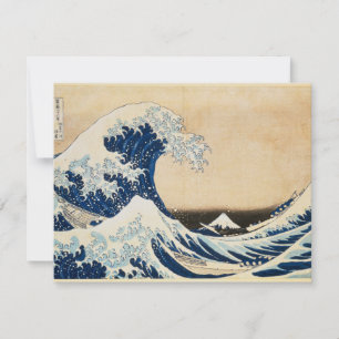 Carte De Correspondance La Grande Vague au large de Kanagawa par Hokusai