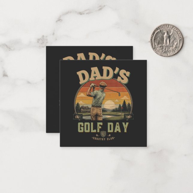 Carte De Correspondance La journée de golf de papa (Devant/Arrière en situation)