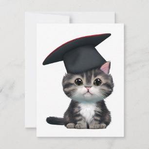 Carte De Correspondance La Journée d'obtention d'un diplôme de chat mou es