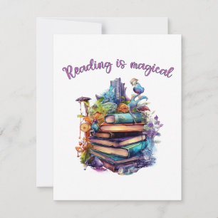 Carte De Correspondance La lecture est magique