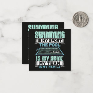 Carte De Correspondance La natation est mon sport La piscine est ma maison