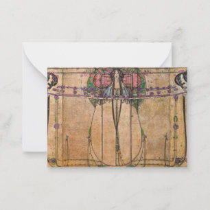 Carte De Correspondance La Reine de la Mai par Margaret Macdonald Mackinto