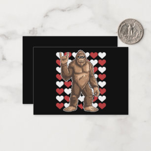 Carte De Correspondance La Saint-Valentin Bigfoot Cœurs Drôles d'amour Sas