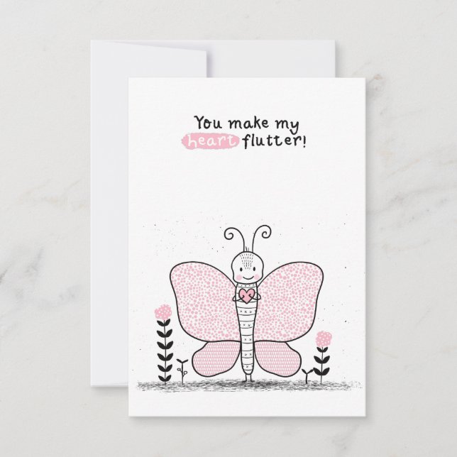 Carte De Correspondance La Saint-Valentin en classe (Devant)