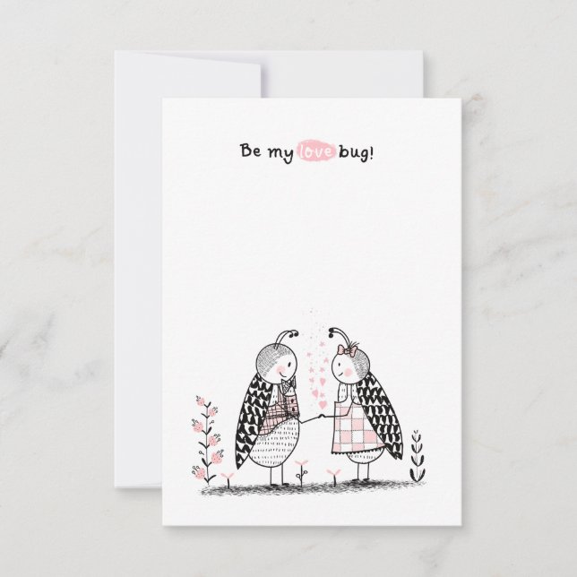 Carte De Correspondance La Saint-Valentin en classe (Devant)