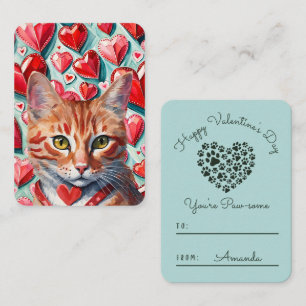 Carte De Correspondance La salle de classe Orange Tabby Cat 'Pawsome' Vale