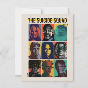 Carte De Correspondance La Suicide Squad   Rétro Grid With Harley Quinn