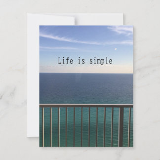 Carte De Correspondance La vie est simple
