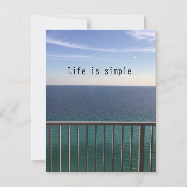 Carte De Correspondance La vie est simple (Devant)
