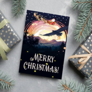 Carte De Correspondance L'aigle au-dessus de Père Noël