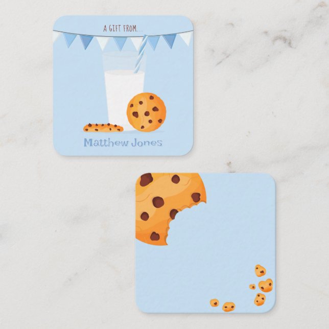 Carte De Correspondance Lait et cookies (Devant / Derrière)