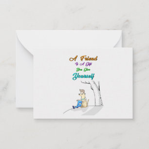 Carte De Correspondance L'ami est un cadeau que l'on se fait Amitié avec l