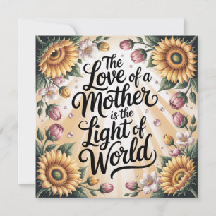 Carte De Correspondance L'amour d'une mère est la lumière du monde