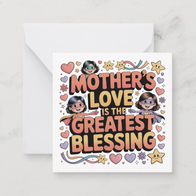 Carte De Correspondance L'amour d'une mère est la plus grande bénédiction (Devant)