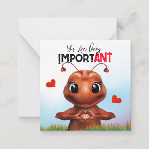 Carte De Correspondance Langue des signes de la fourmi - Valentine Card