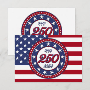 Carte De Correspondance L'anniversaire des 250 ans de l'Amérique avec le d