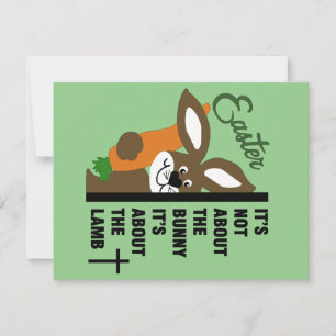 Carte De Correspondance Lapin de Pâques chrétien