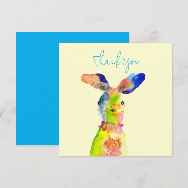 Carte De Correspondance Lapin de Pâques mignon  (Devant / Derrière)