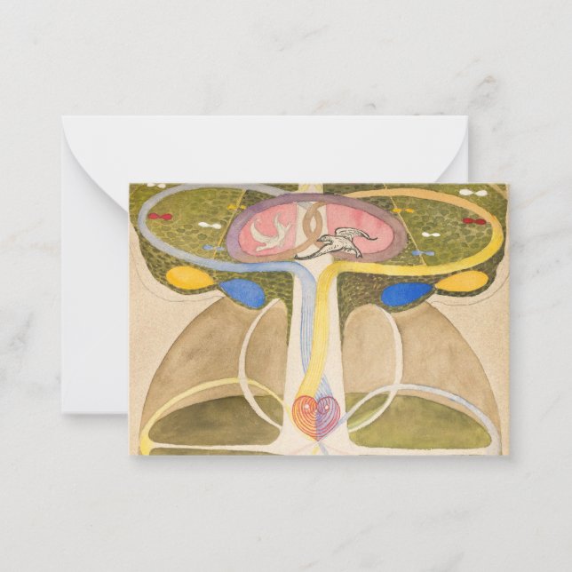 Carte De Correspondance L'arbre du savoir par Hilma af Klint (Devant)