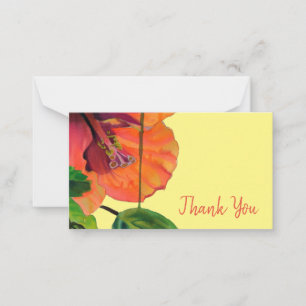 Carte De Correspondance L'art floral de l'hibiscus Merci
