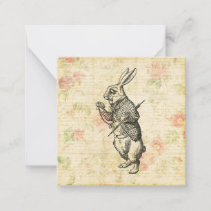 Carte De Correspondance L'art Vintage du lapin blanc Alice au pays des mer