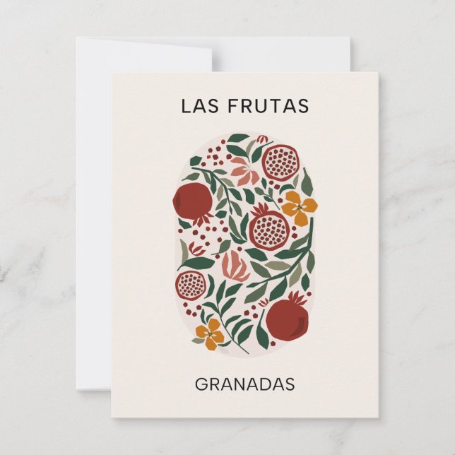 Carte De Correspondance Las Frutas : Granadas - Marché aux grenades (Devant)