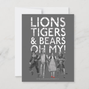 Carte De Correspondance L'Assistant D'Oz™   Lions Tigers & Ours Oh My!