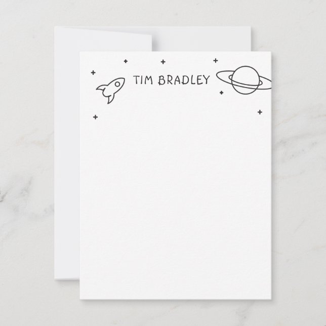 Carte De Correspondance L'astronaute Boy (Devant)