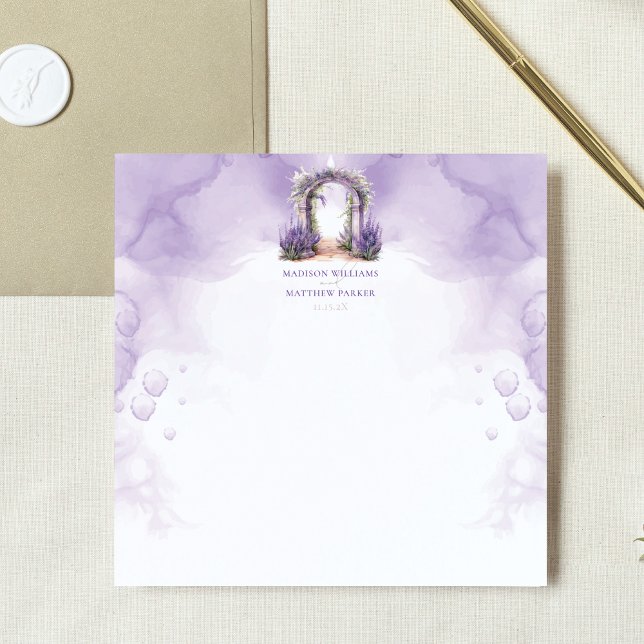 Carte De Correspondance Lavender Garden Wedding Custom (Créateur téléchargé)