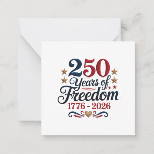 Carte De Correspondance Le 250e anniversaire de l'Amérique